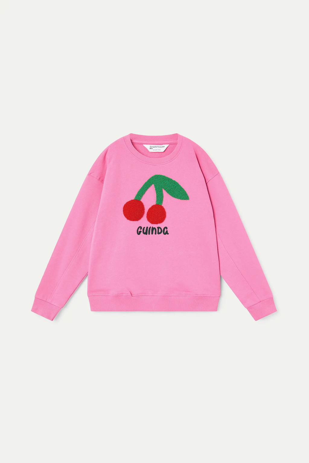 Sudadera de niña con parche de guinda