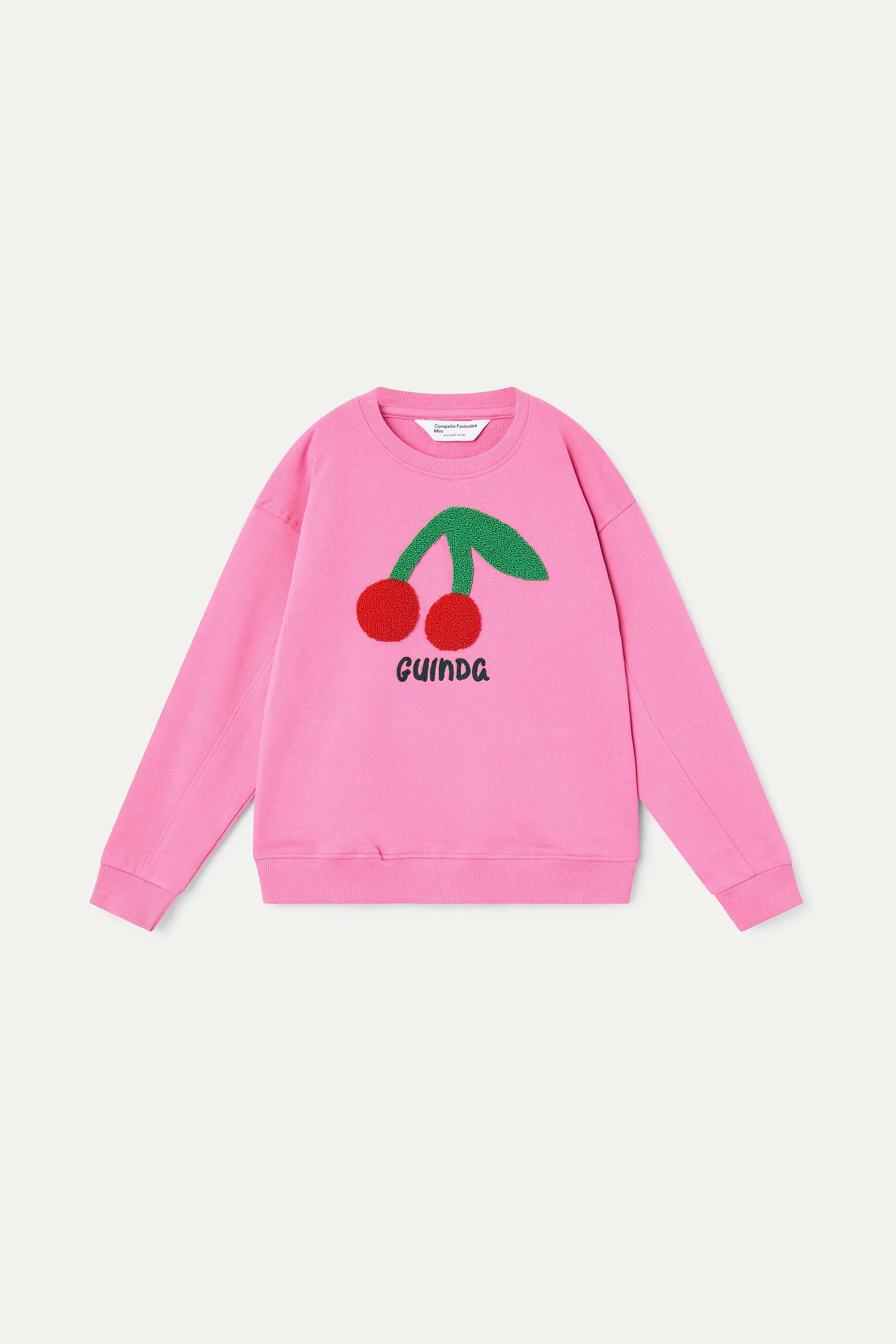 Sudadera de niña con parche de guinda