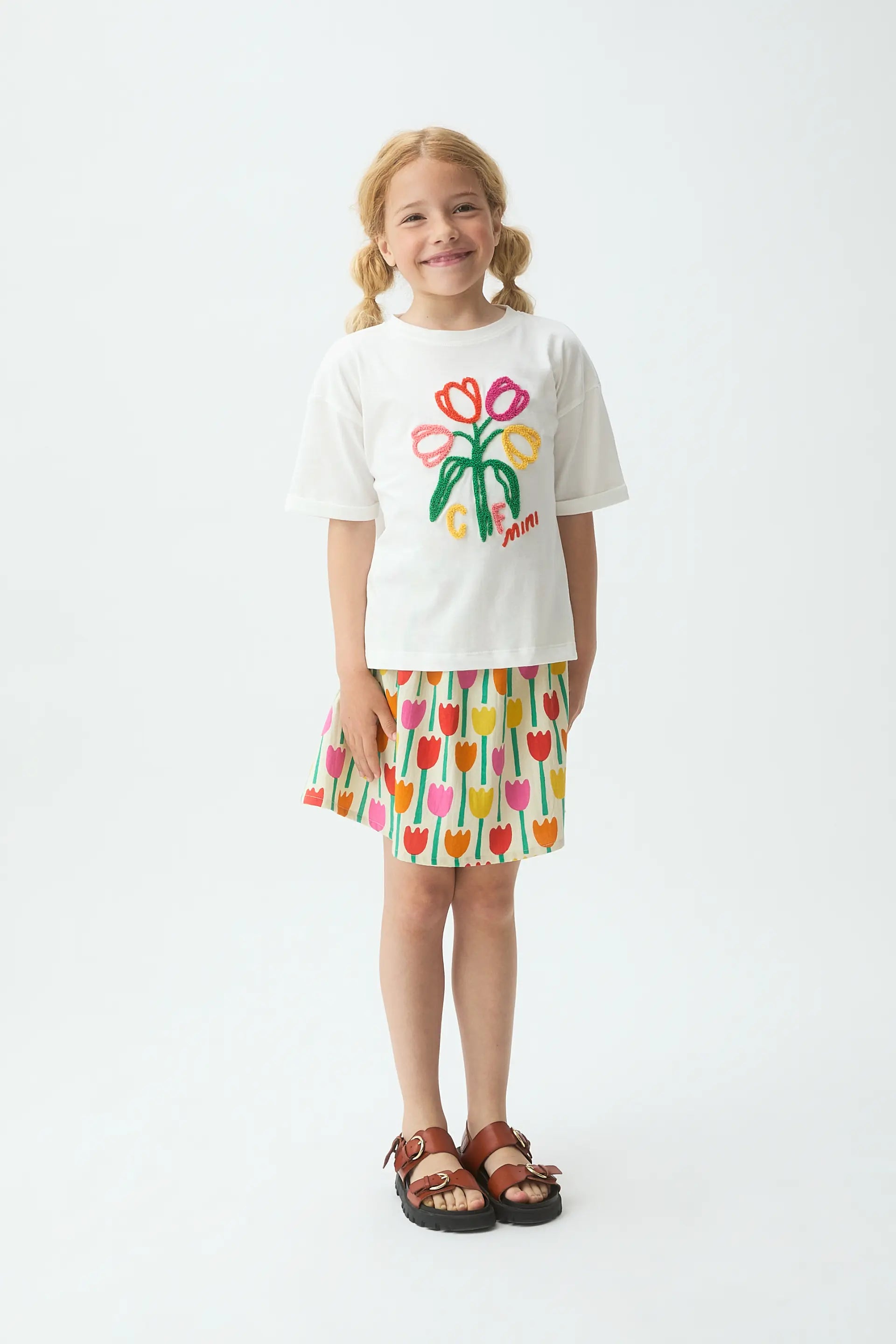 Camiseta de ni?a con estampado floral CF Mini