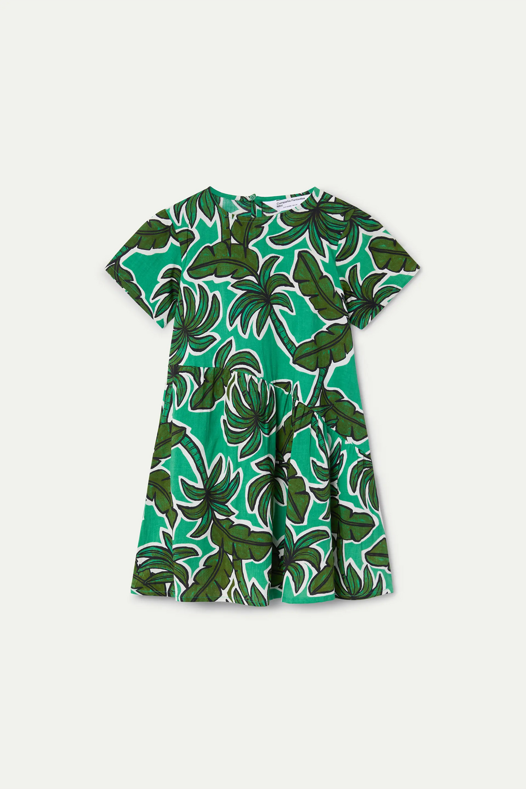 Vestido corto de ni?a con estampado Palm Tree
