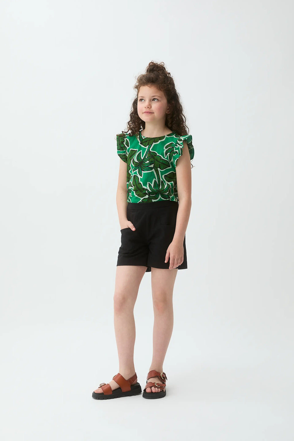 Top de ni?a con estampado Palm Tree