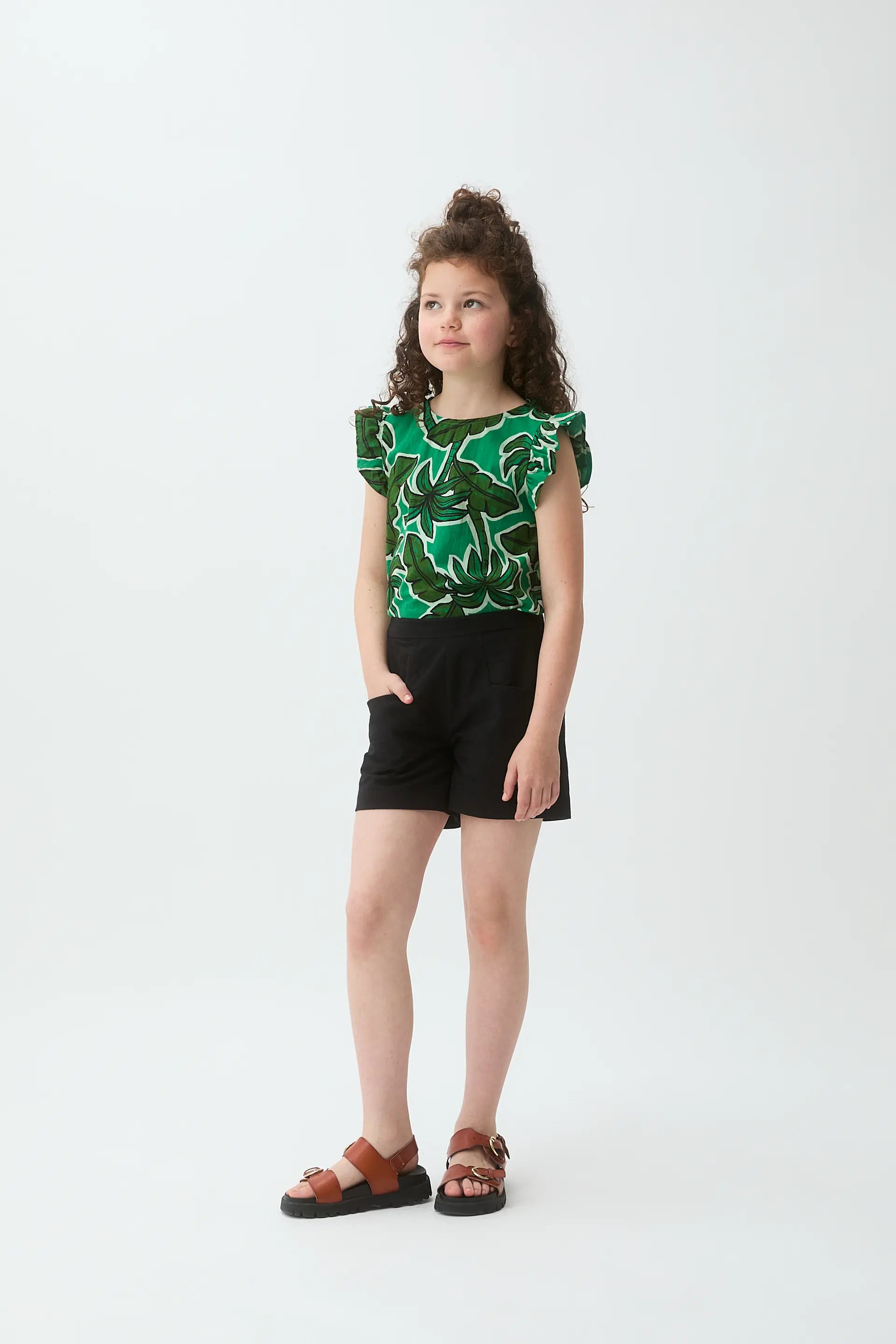 Top de ni?a con estampado Palm Tree