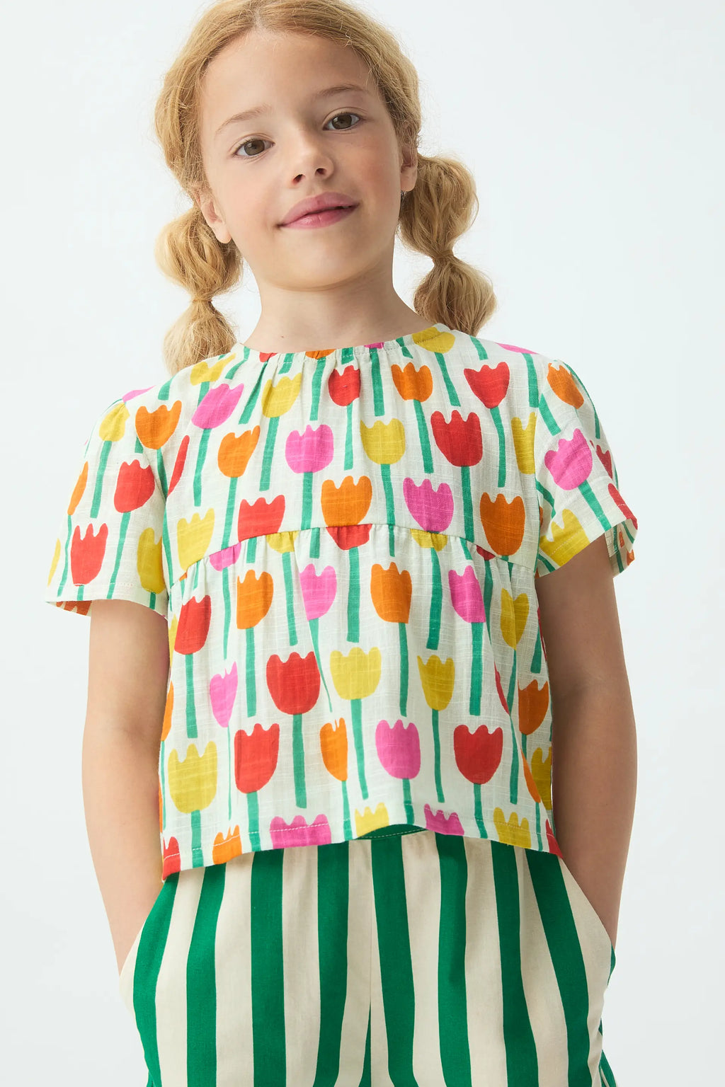 Top de ni?a con estampado Tulipa