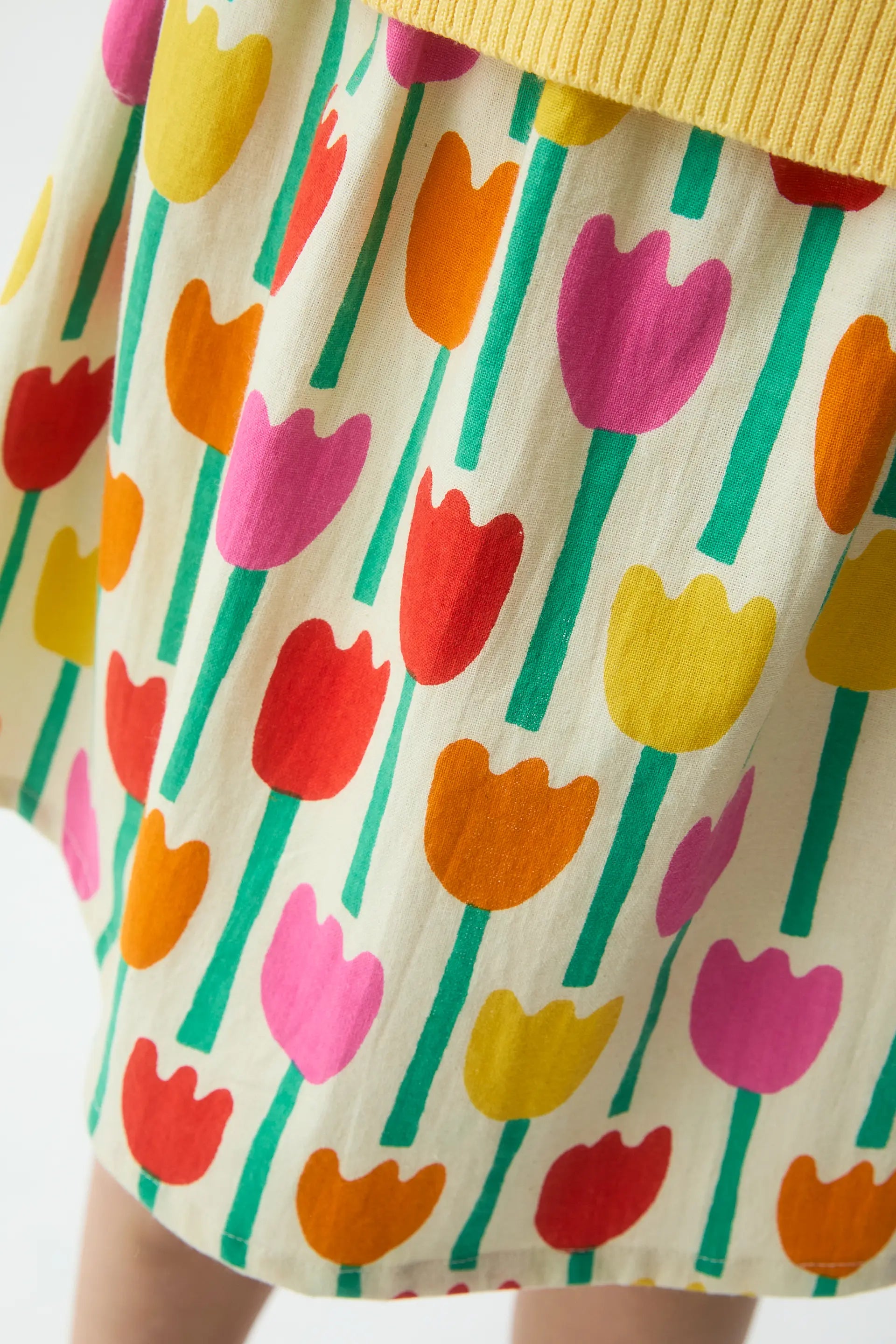 Falda corta de ni?a con estampado Tulipa