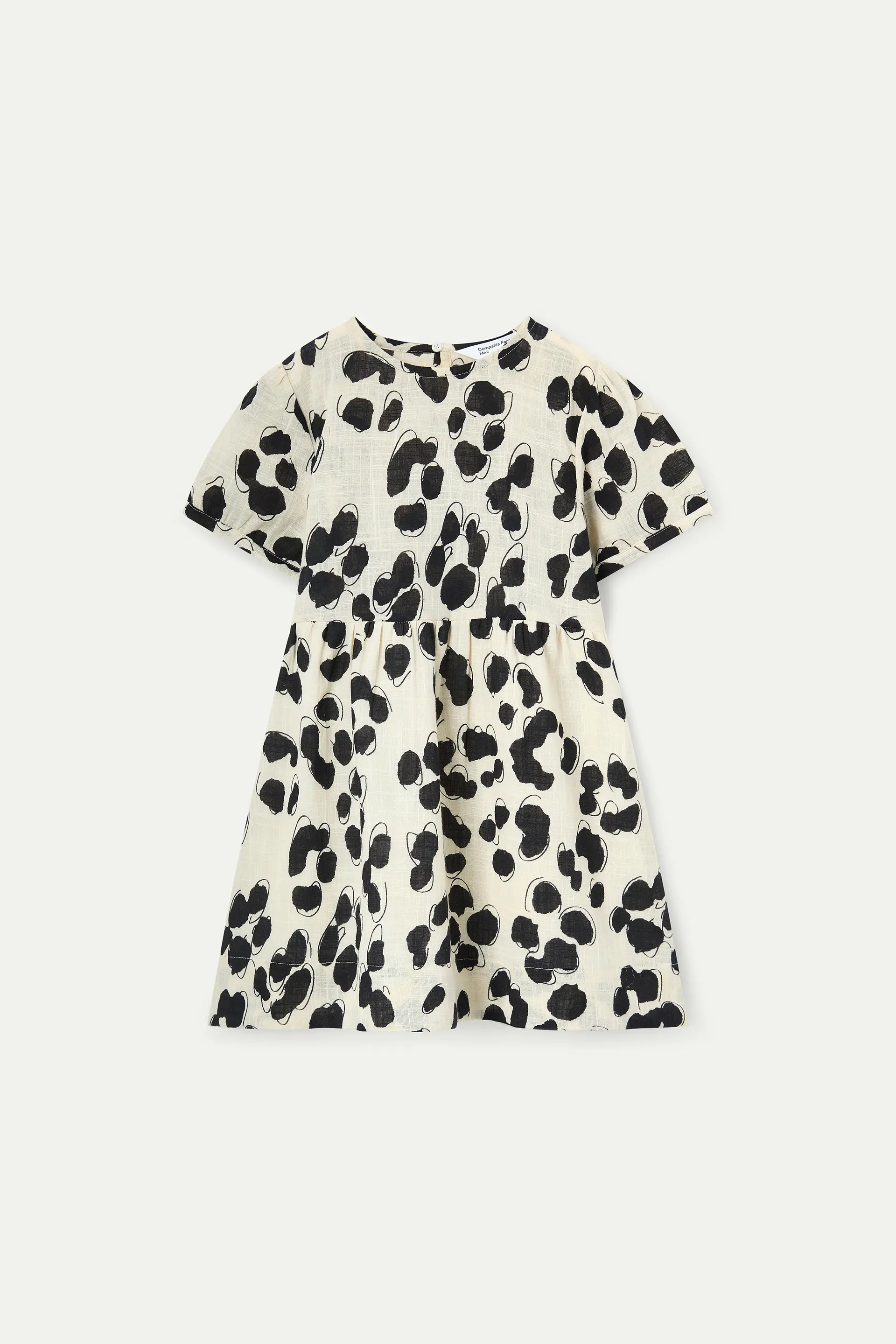 Vestido corto de ni?a con estampado Dalmatian