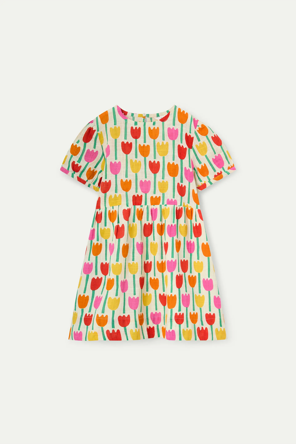 Vestido corto de ni?a con estampado Tulipa