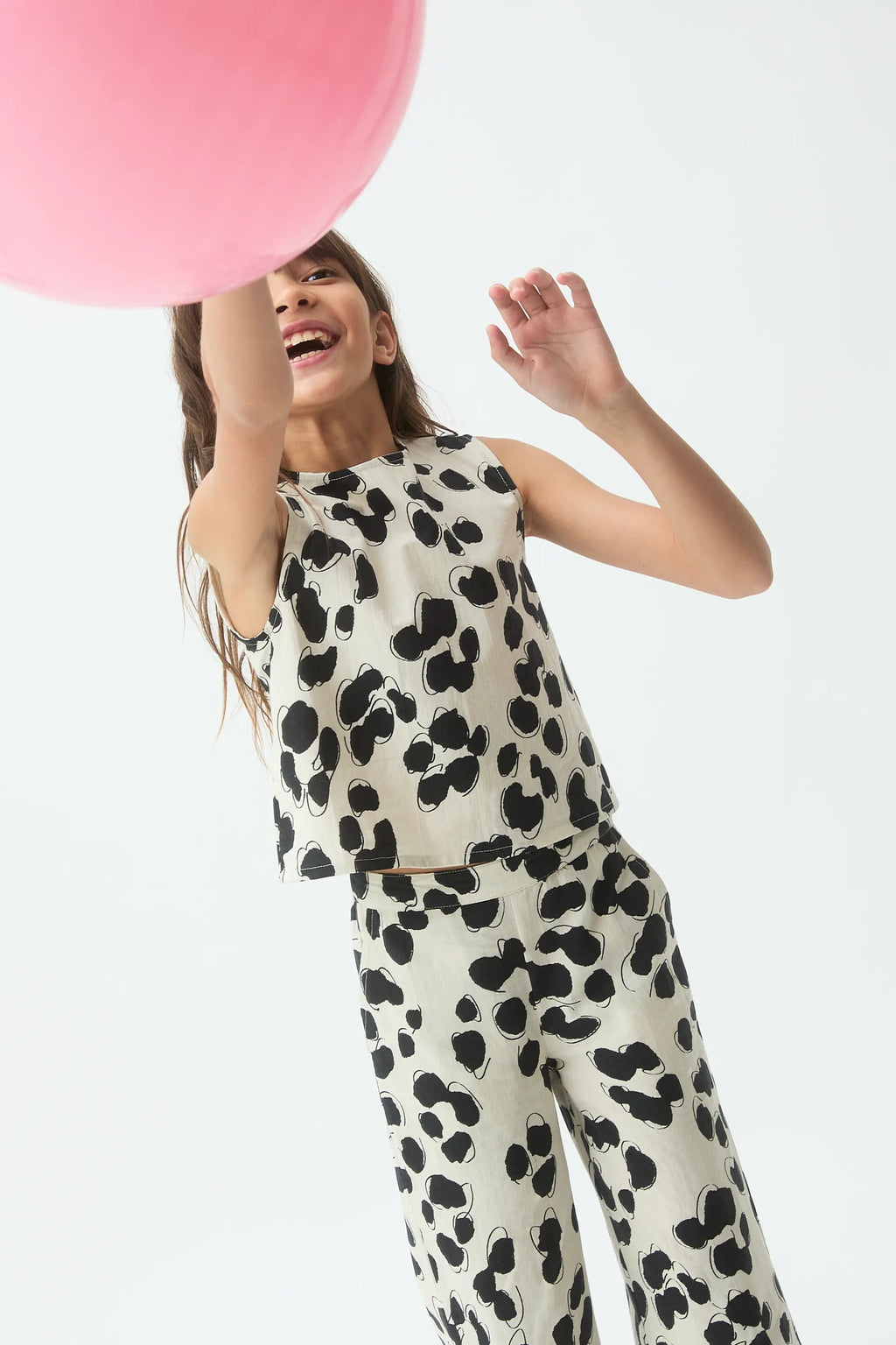 Top de ni?a con estampado Dalmatian