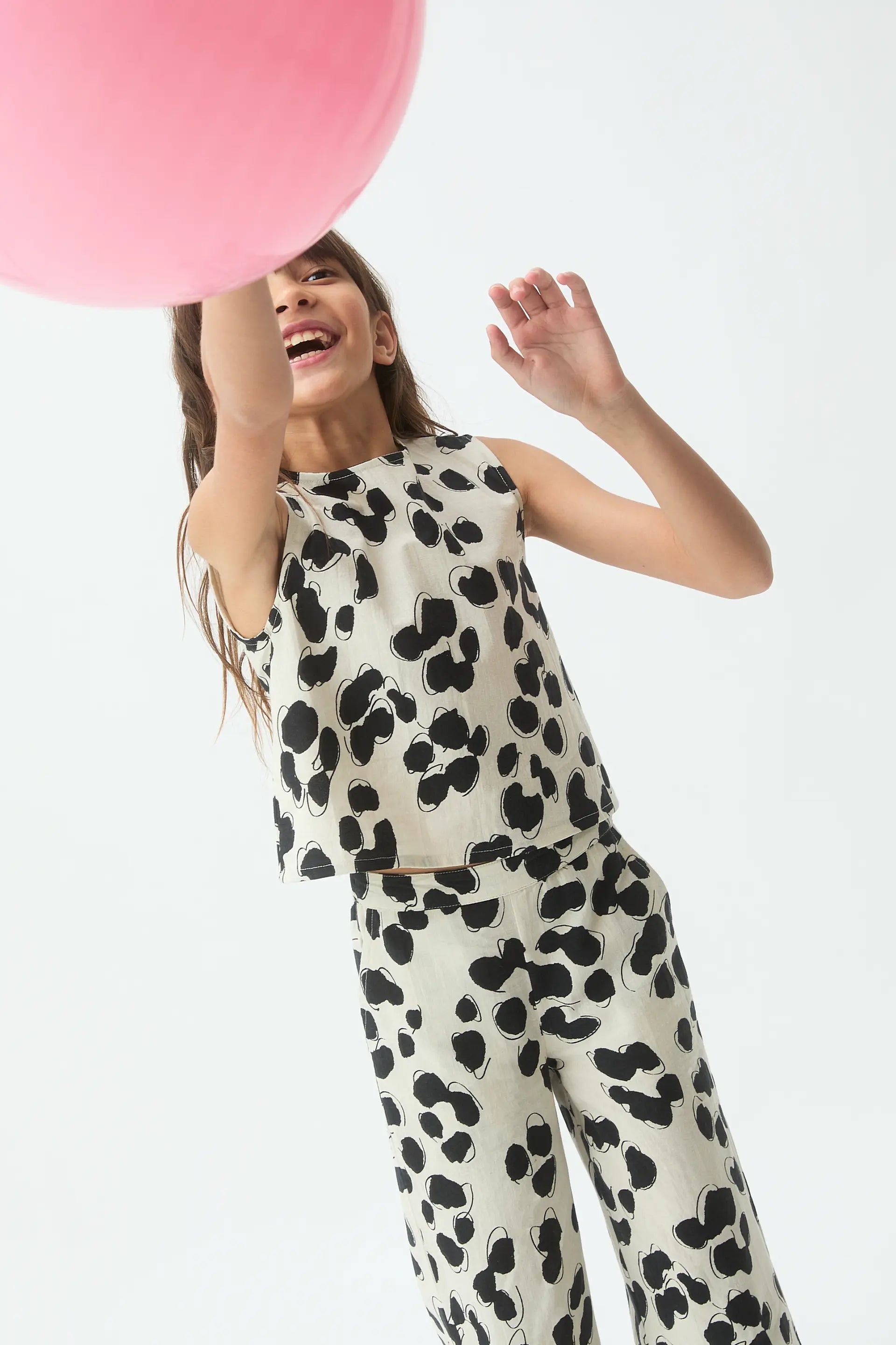 Top de ni?a con estampado Dalmatian