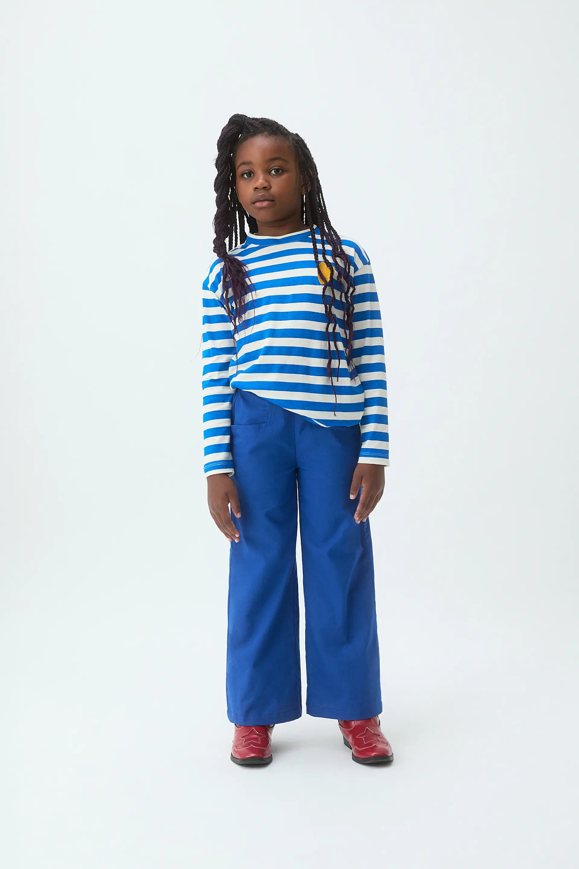 Pantalón de niña 100% algodón azul