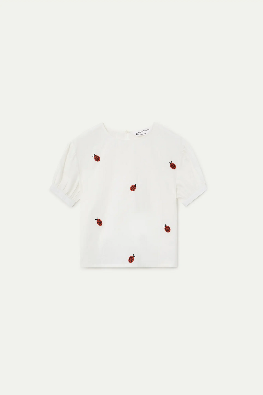 Top de ni?a 100% algod¨®n con estampado Ladybugs
