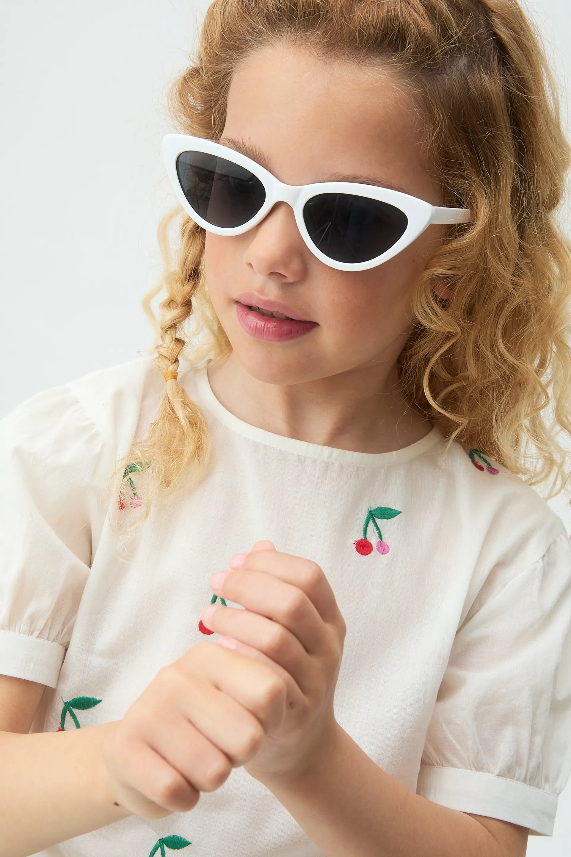 Top de ni?a 100% algod¨®n con estampado Cherries
