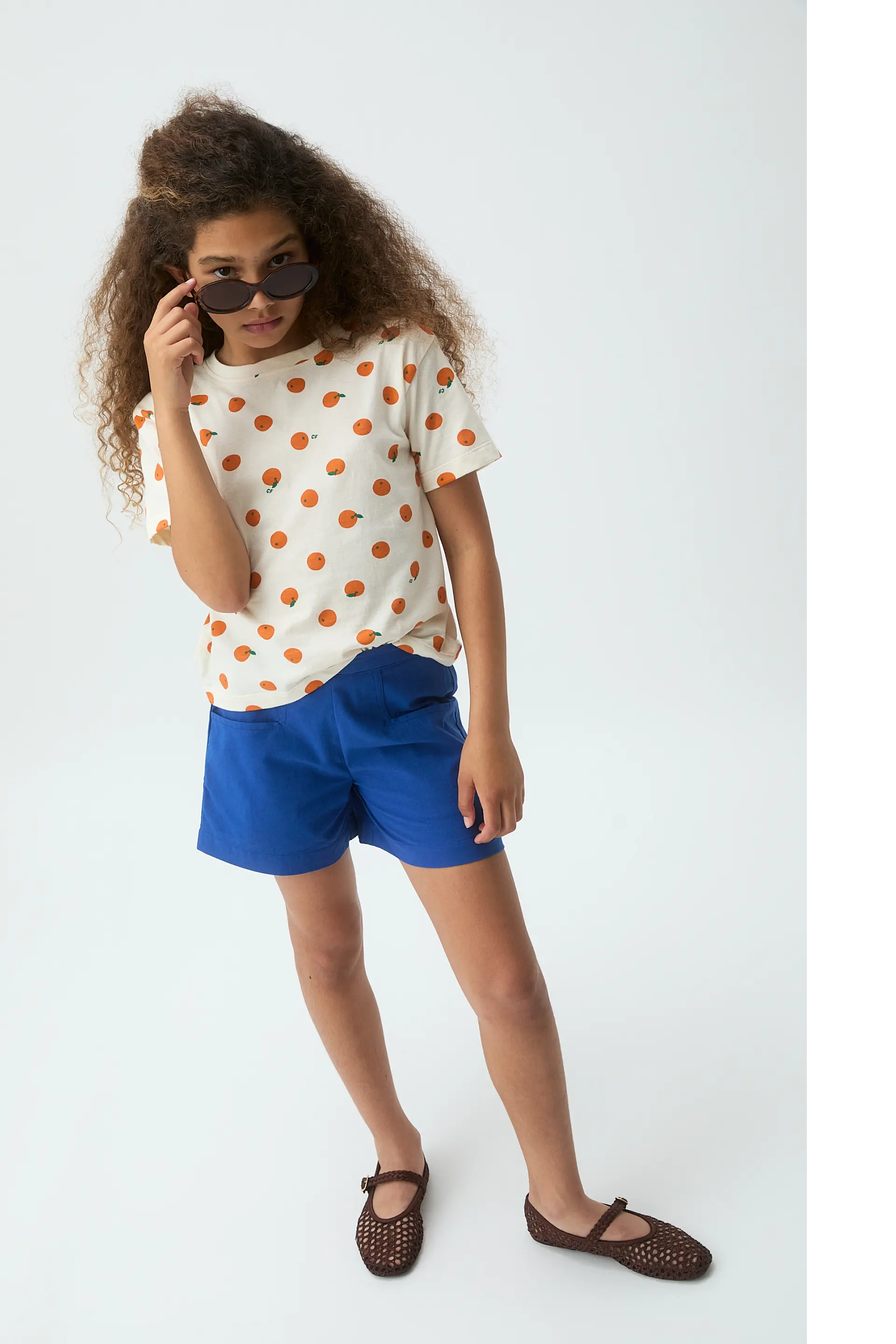 Shorts de niña 100% algodón azul marino