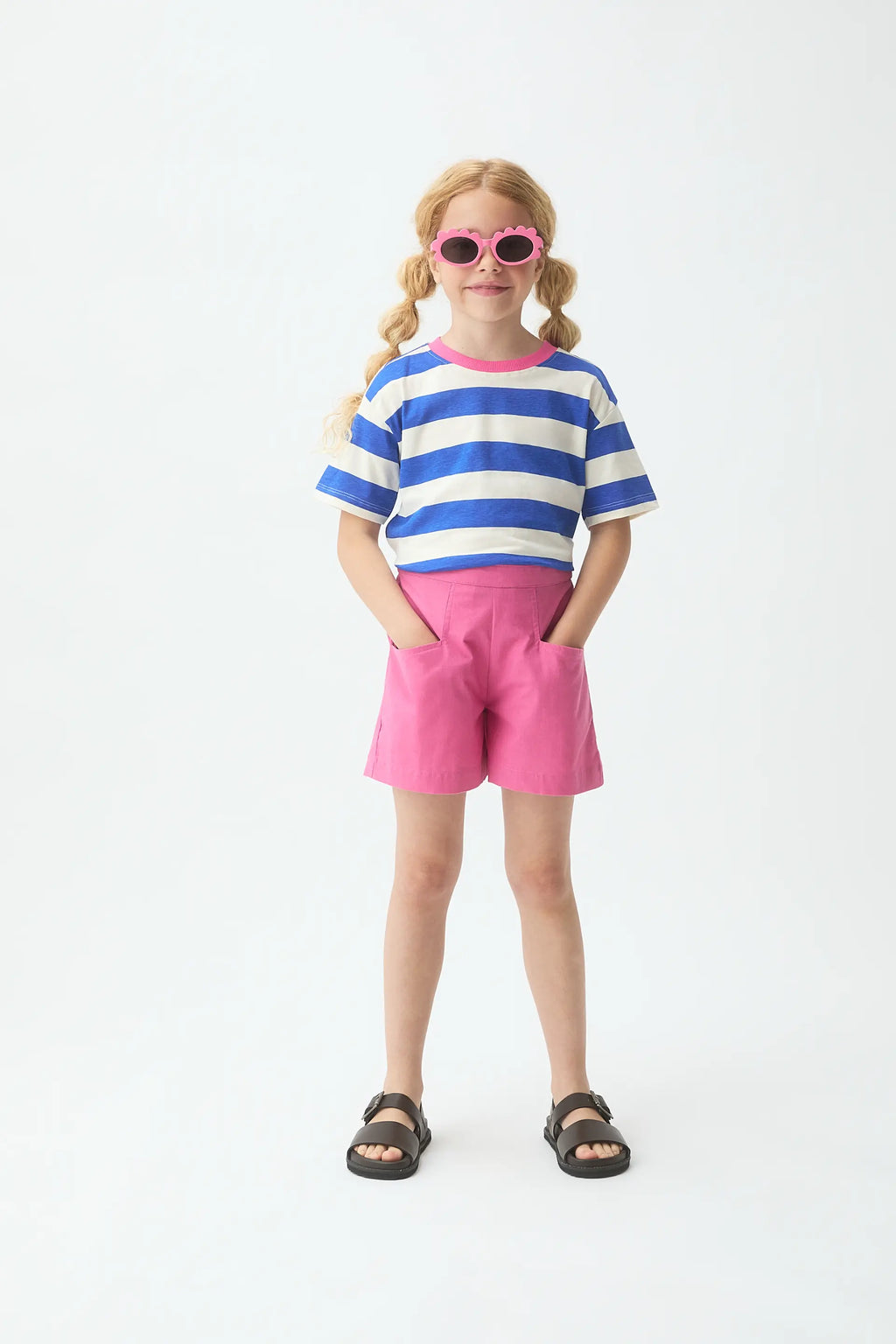 Shorts de niña 100% algodón rosa
