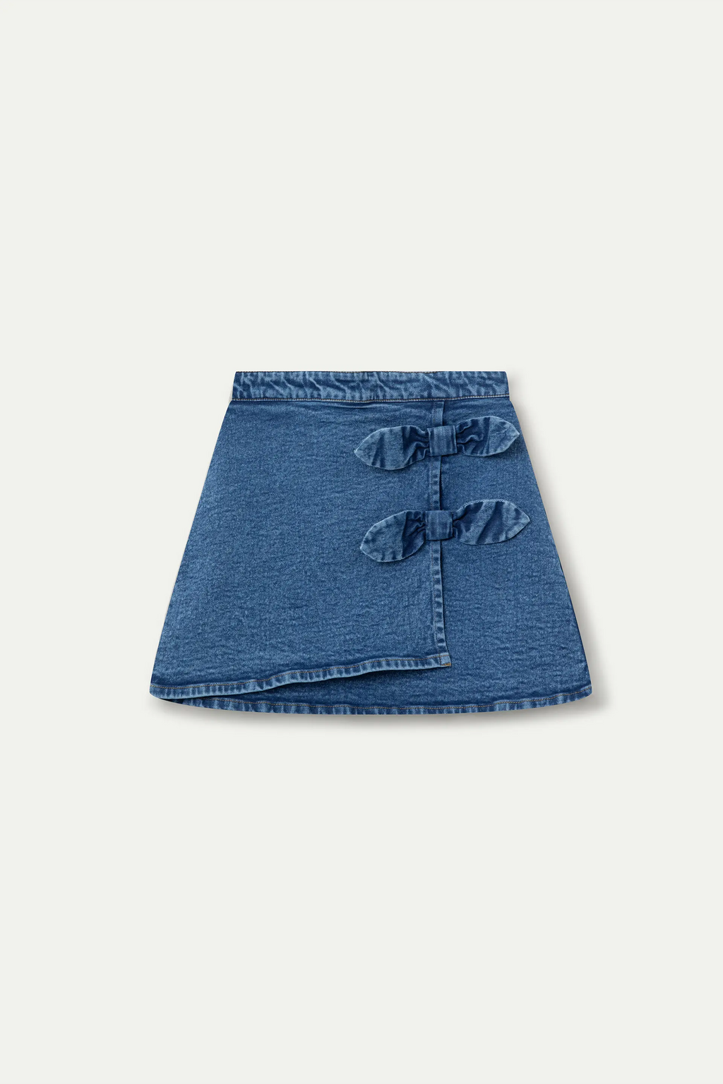 Falda corta de ni?a denim azul