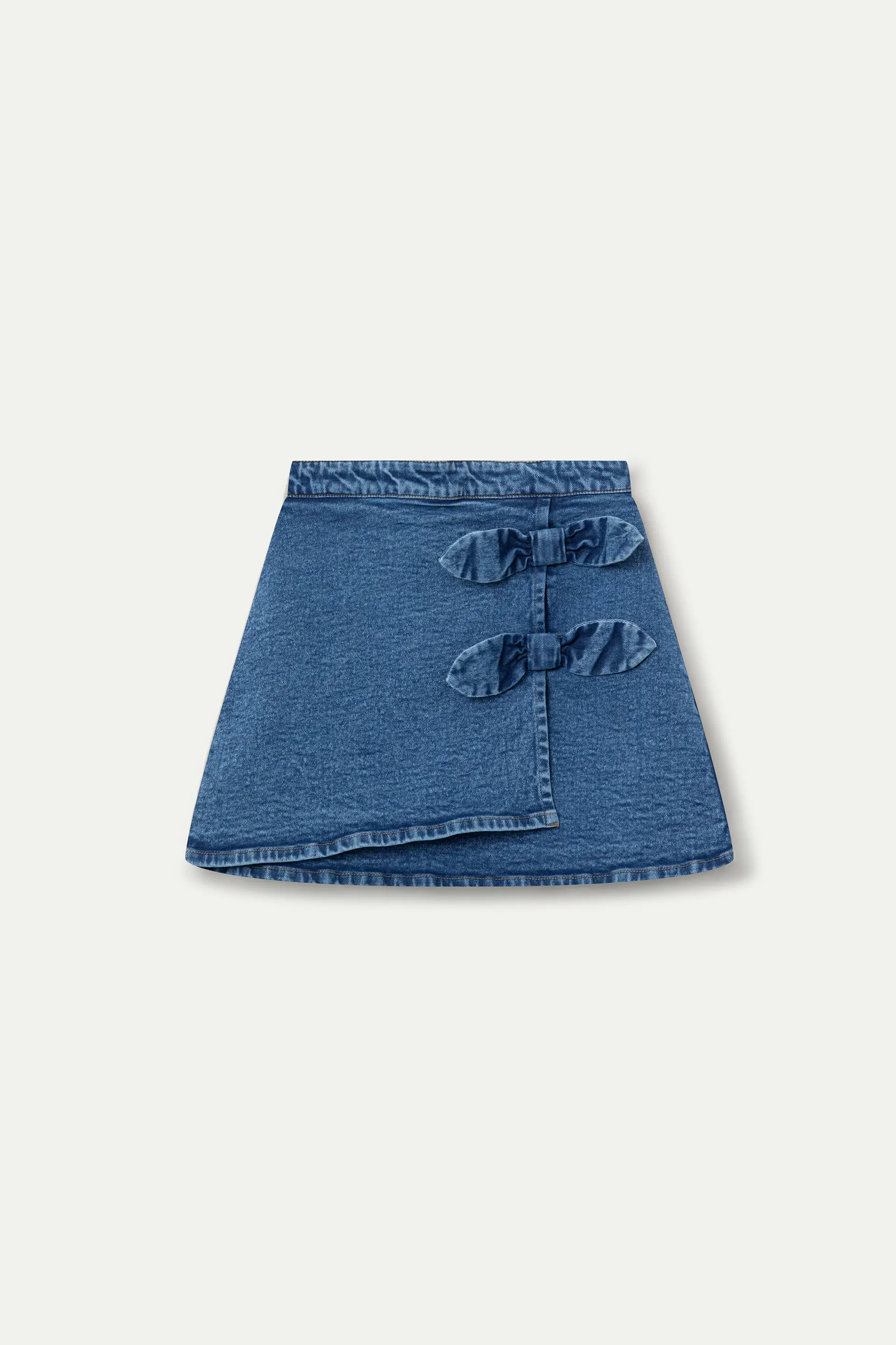 Falda corta de ni?a denim azul