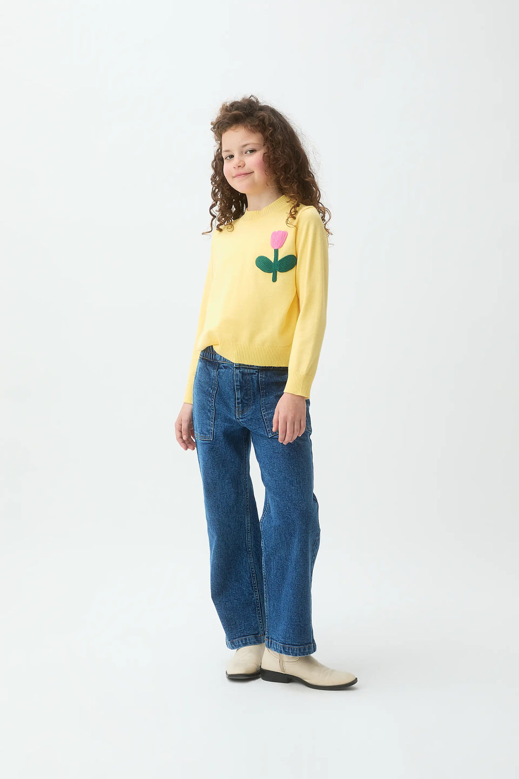 Jeans de niña denim azul