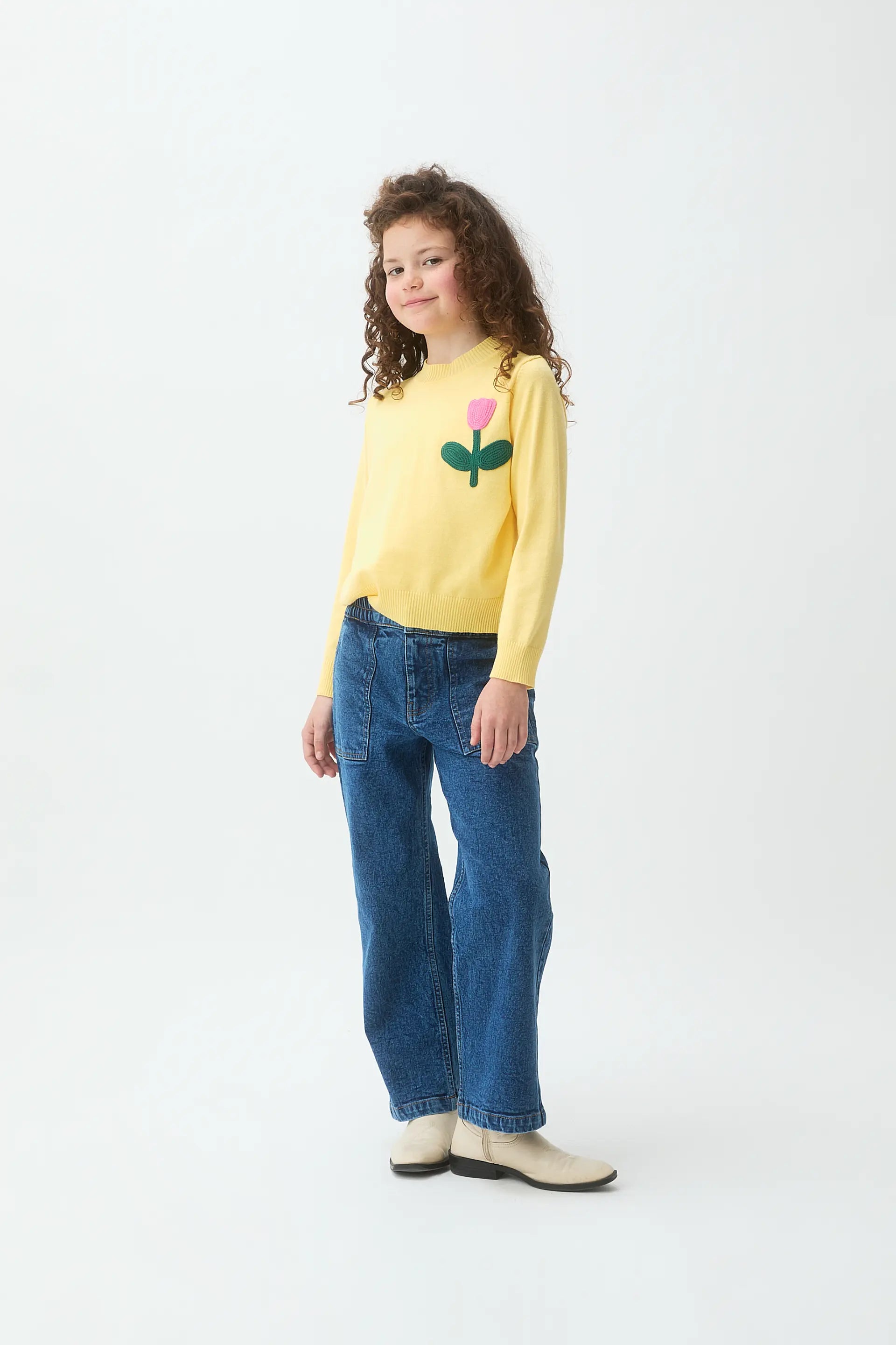 Jeans de niña denim azul