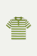 Top con estampado de rayas blanco y verde