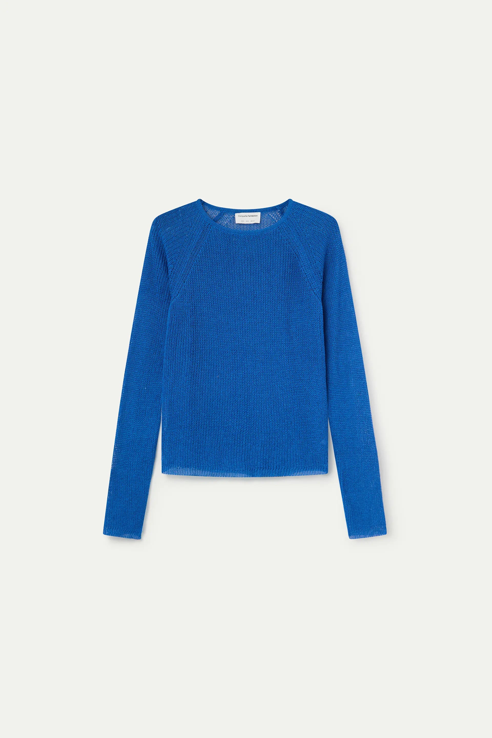 Jersey punto calado azul