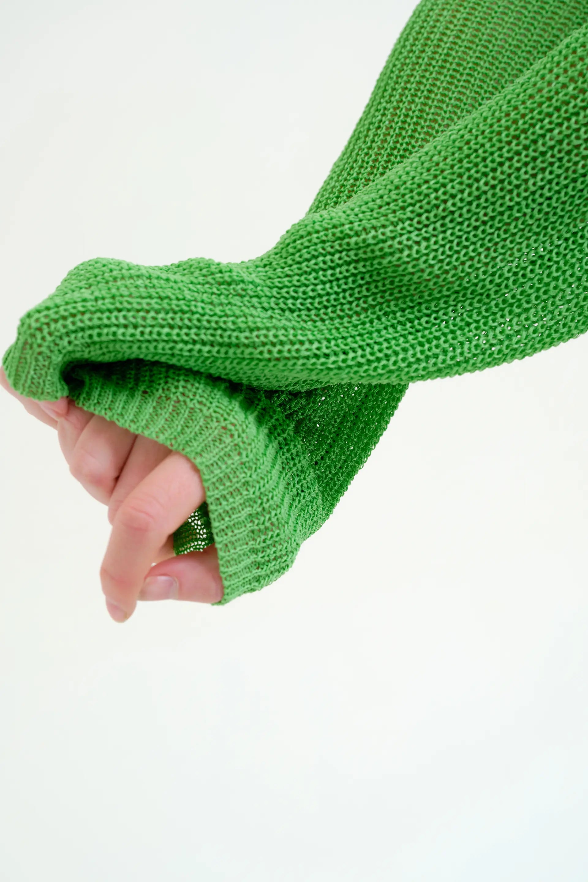 Jersey punto calado verde