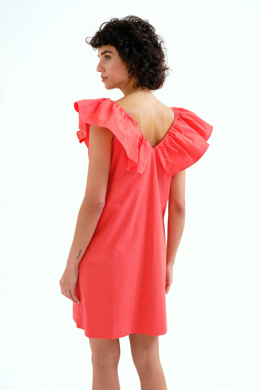Vestido corto rojo 100% algod¨®n