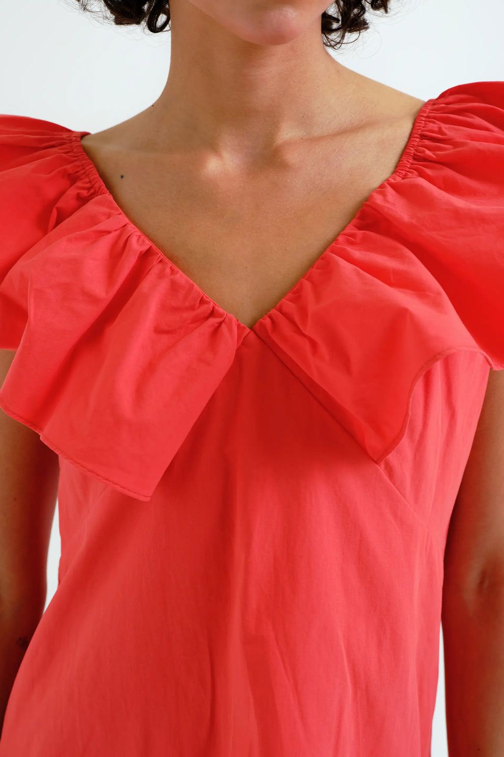Vestido corto rojo 100% algod¨®n