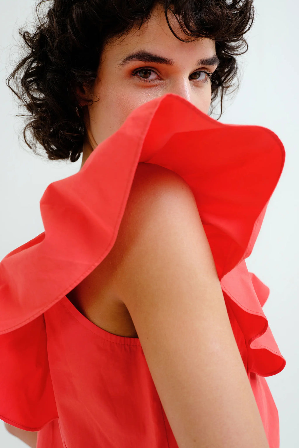 Vestido corto rojo 100% algod¨®n