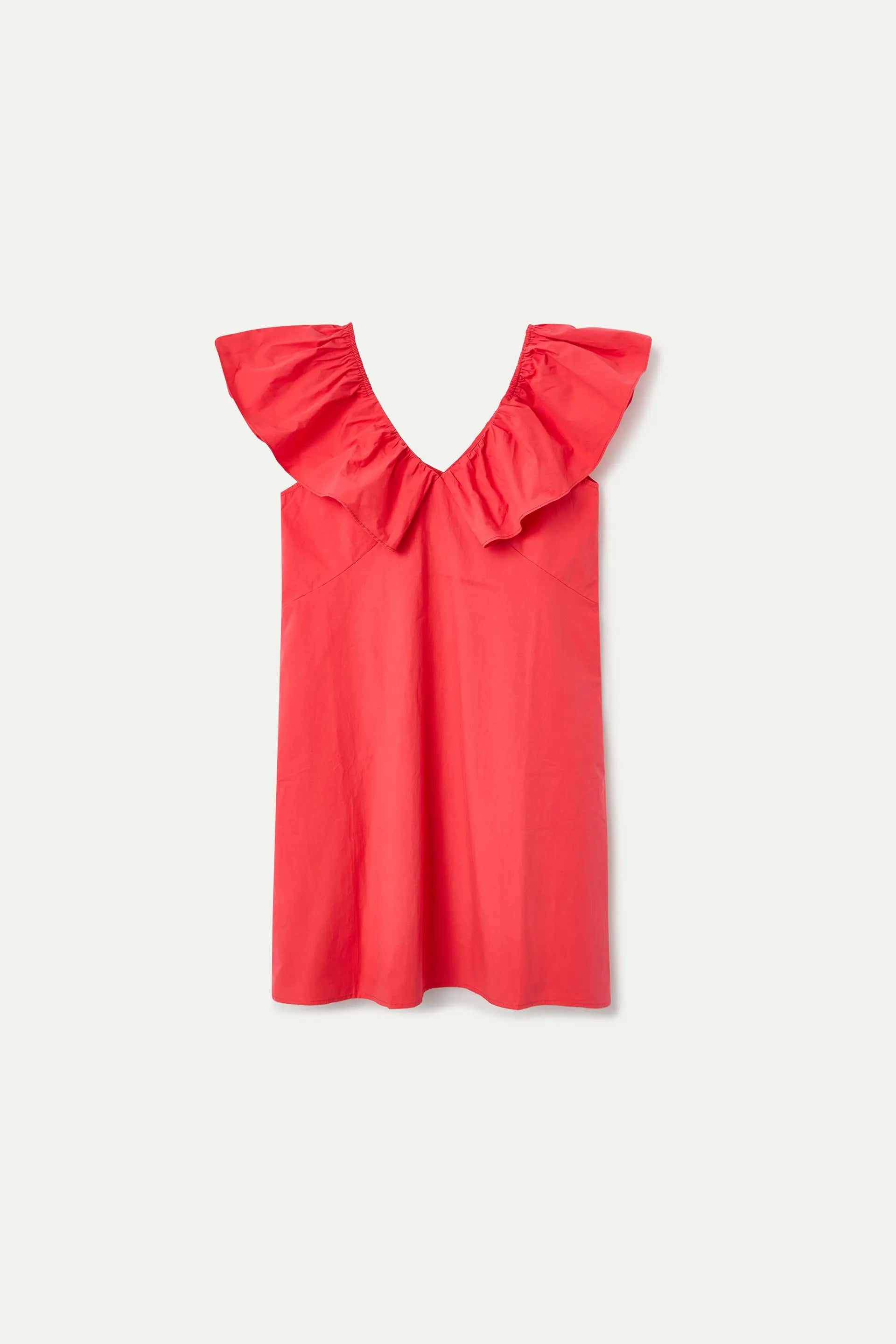 Vestido corto rojo 100% algod¨®n