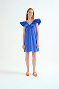 Vestido corto azul 100% algod¨®n