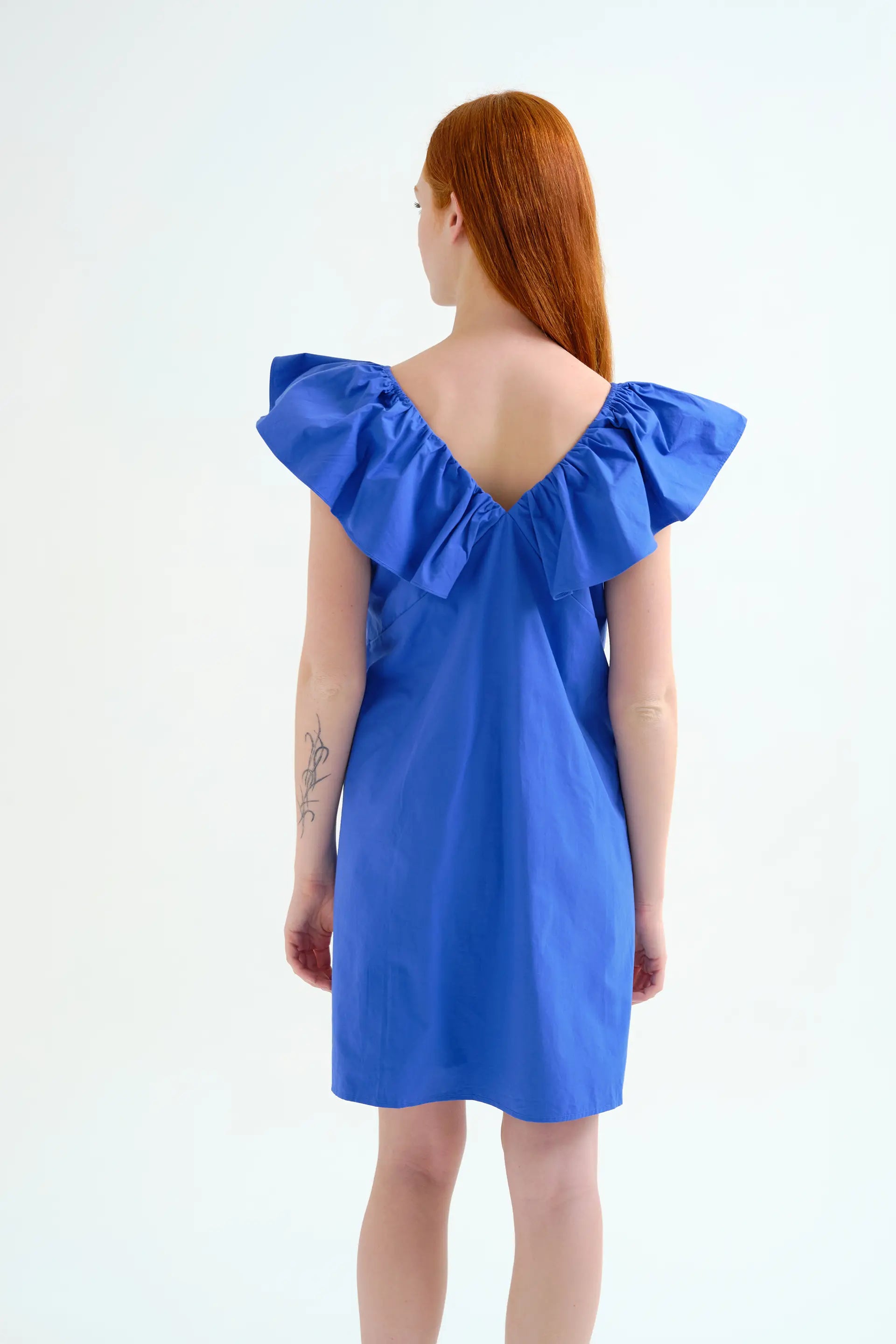 Vestido corto azul 100% algod¨®n