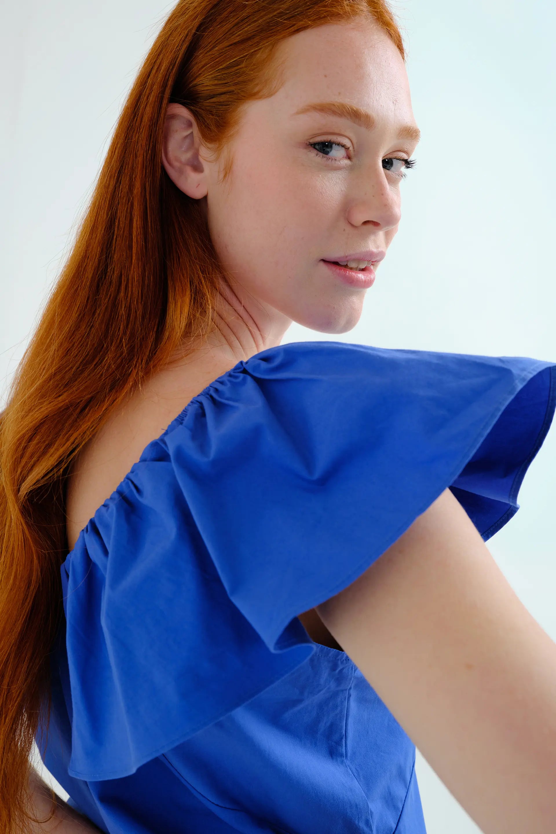 Vestido corto azul 100% algod¨®n