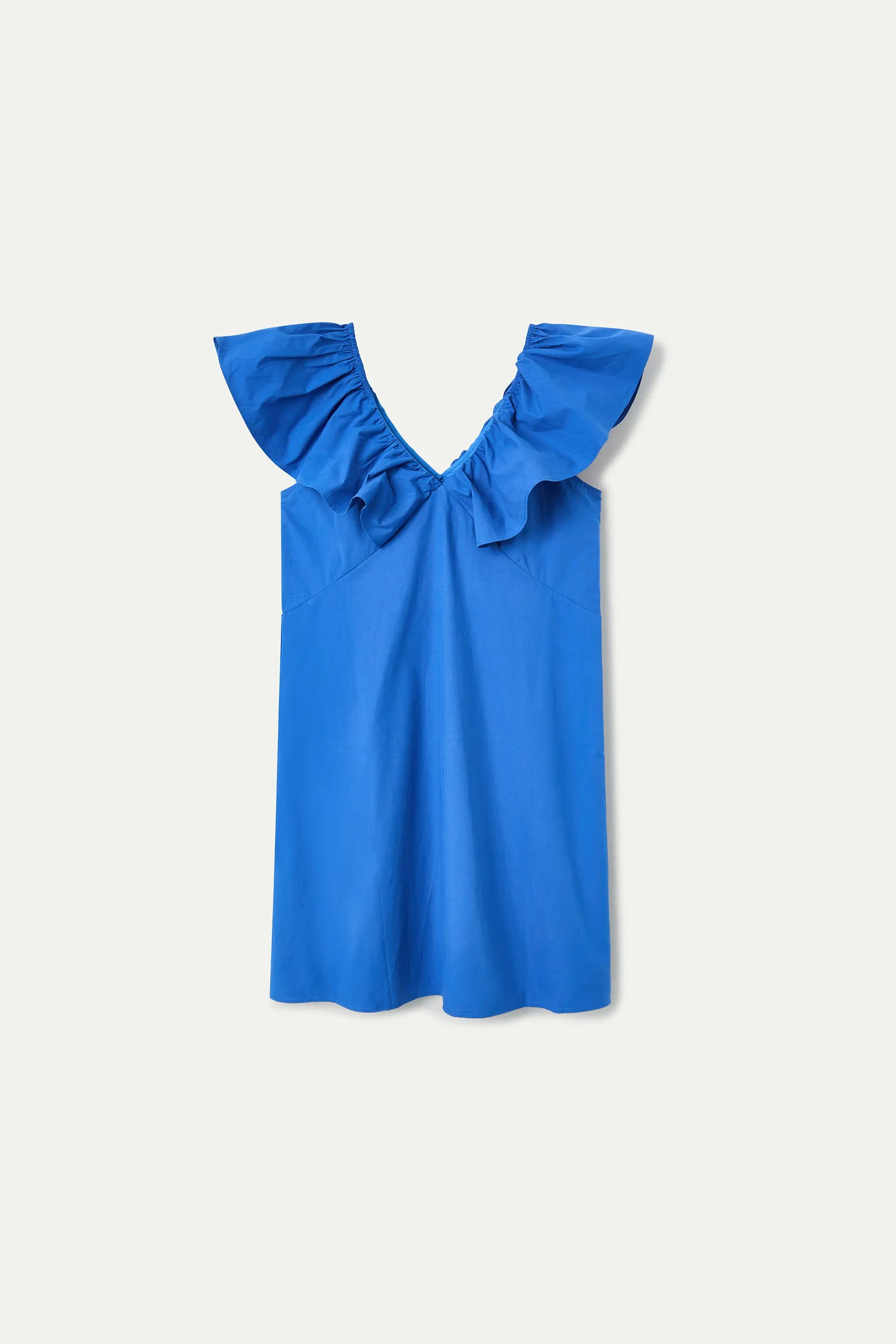 Vestido corto azul 100% algod¨®n