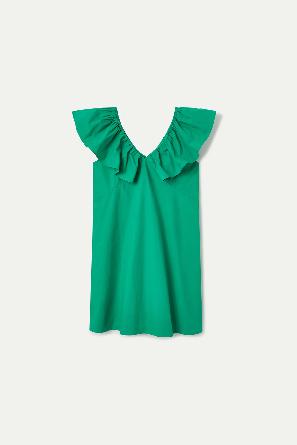 Vestido corto verde 100% algod¨®n