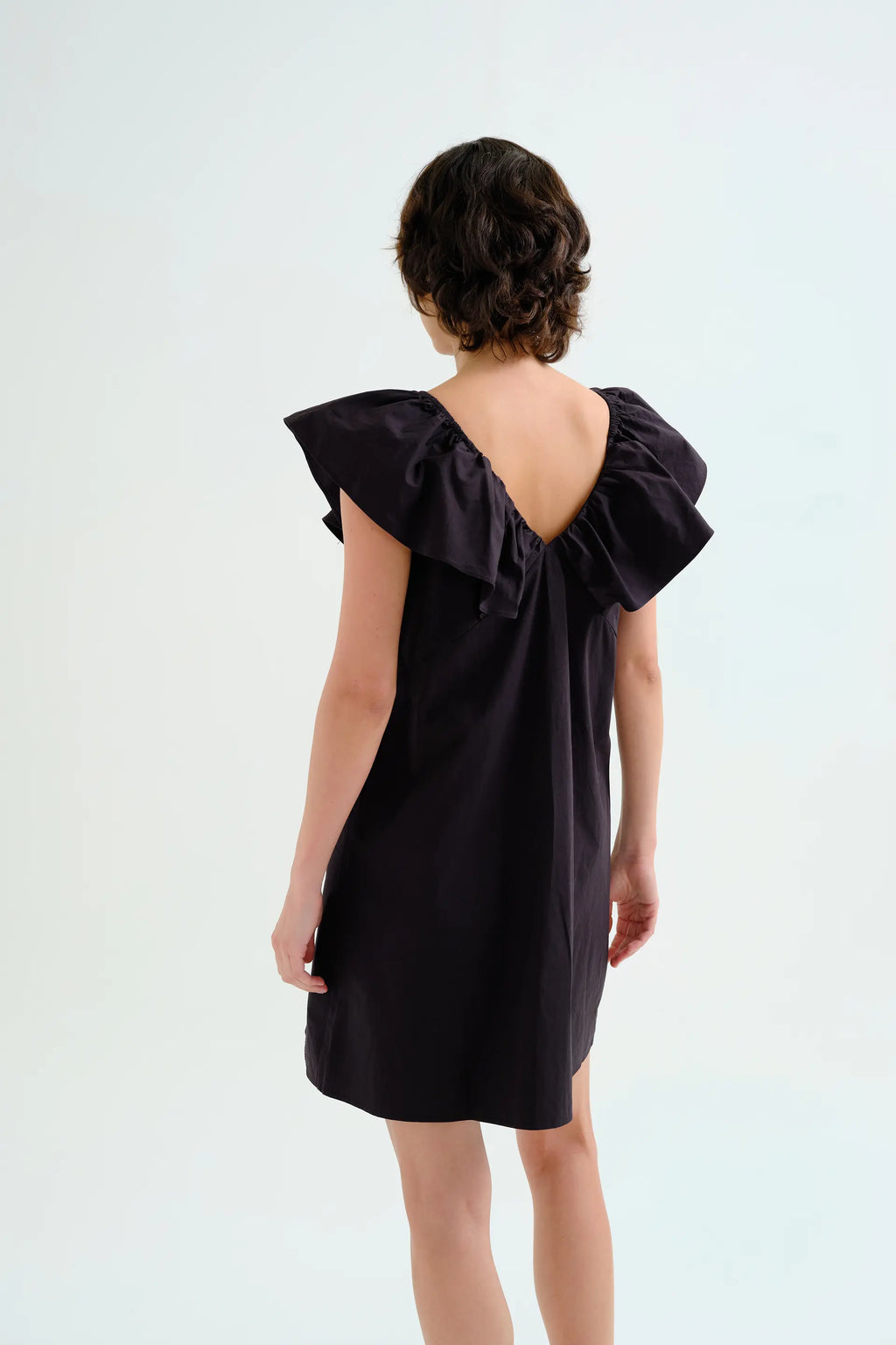 Vestido corto negro 100% algod¨®n