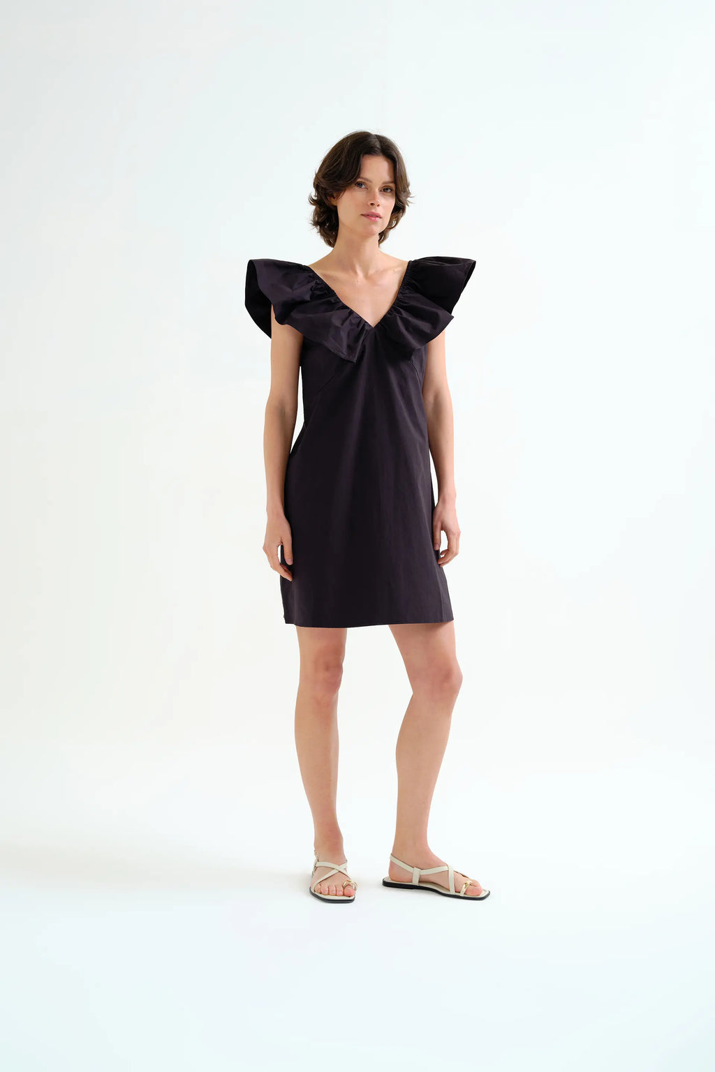 Vestido corto negro 100% algod¨®n