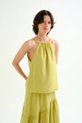 Top halter verde