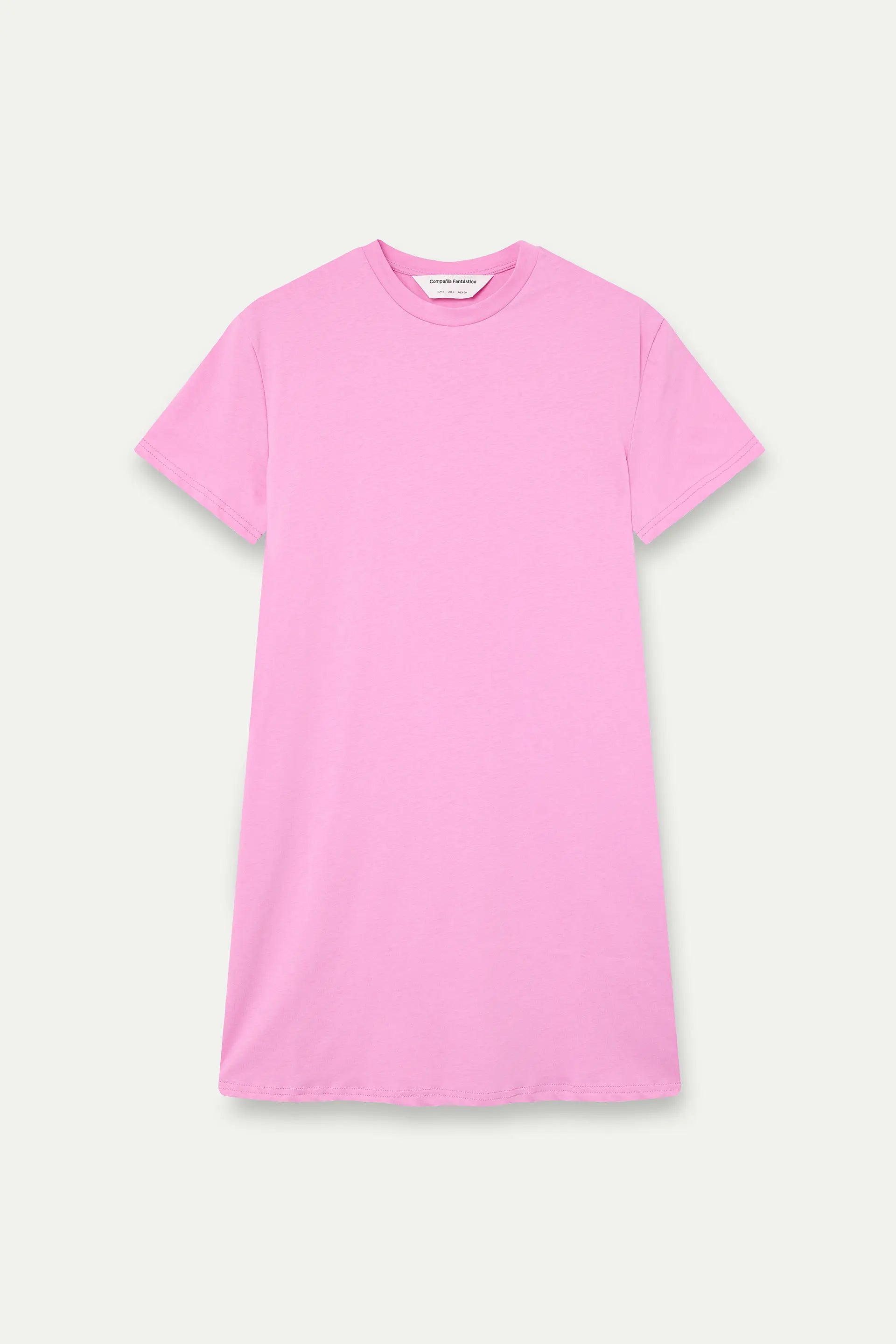 Vestido corto 100% algod¨®n rosa
