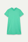 Vestido corto 100% algod¨®n verde
