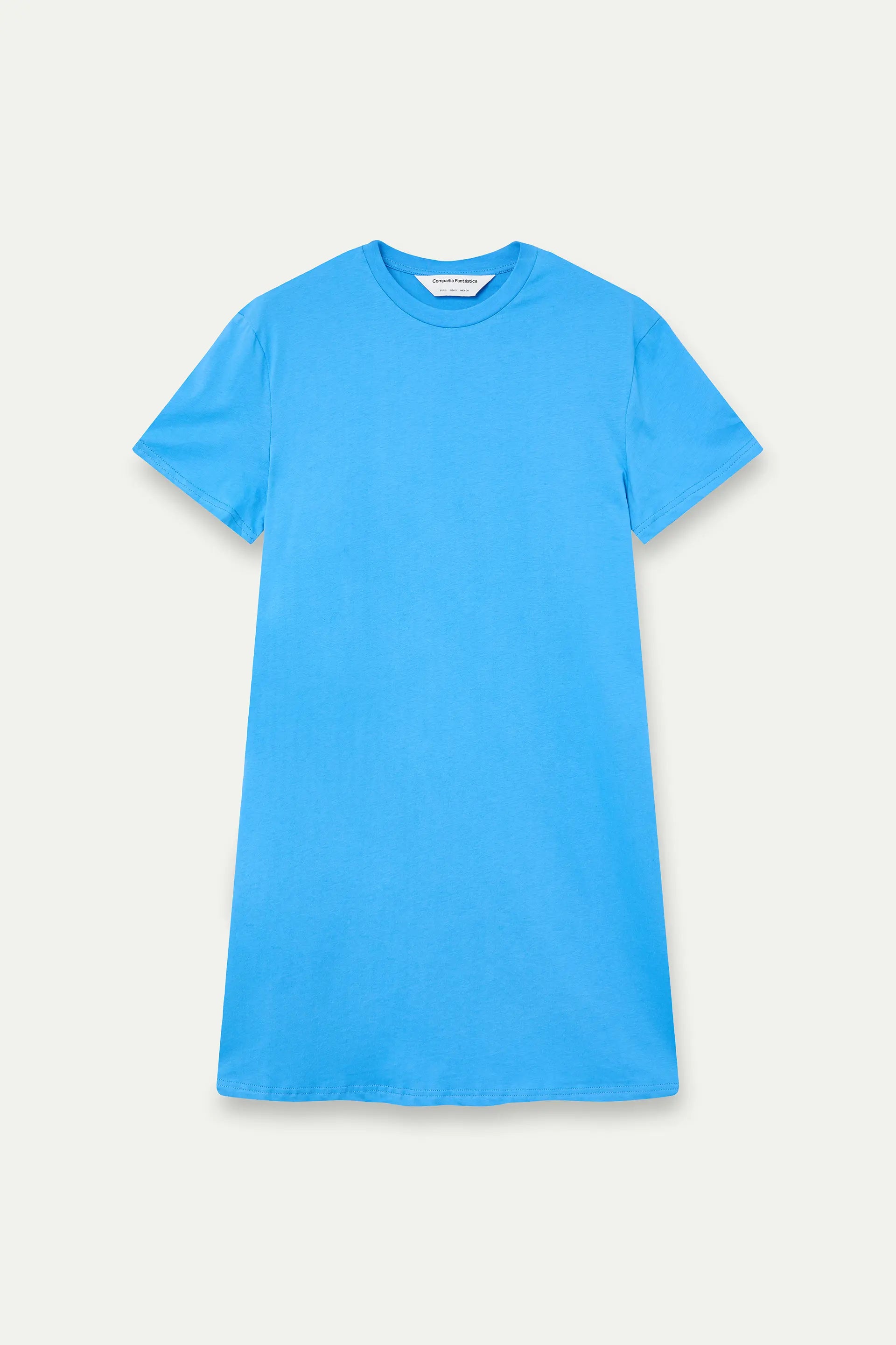 Vestido corto 100% algod¨®n azul