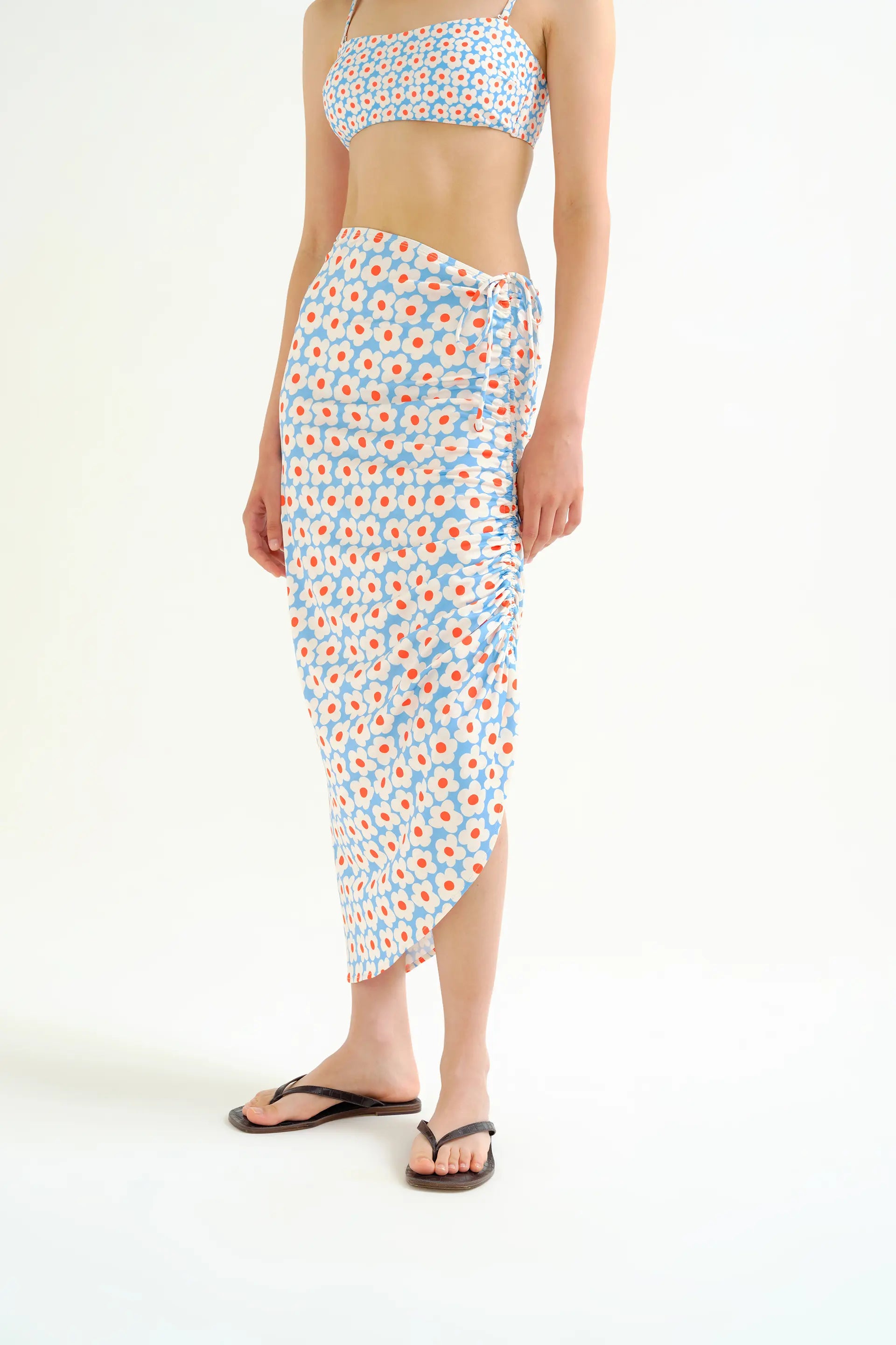 Falda midi con estampado Popcorn
