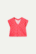 Top con estampado Wave Red & Pink