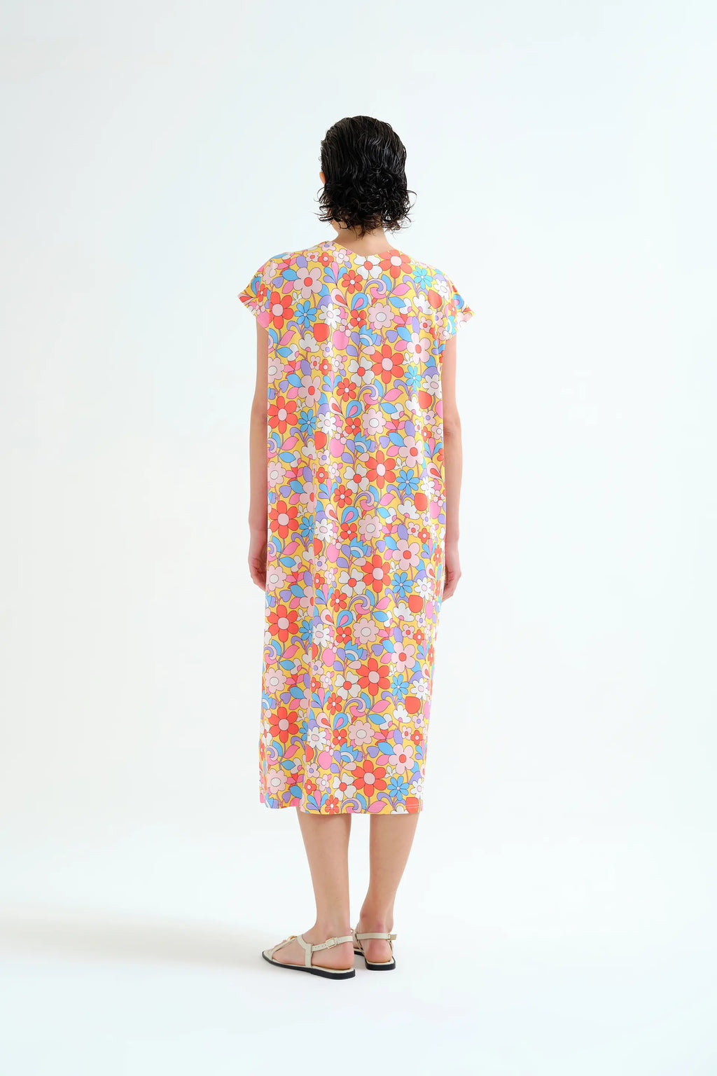 Kaftan largo con estampado Bloom