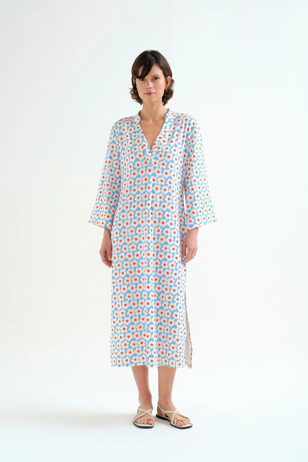 Kaftan largo con estampado Popcorn