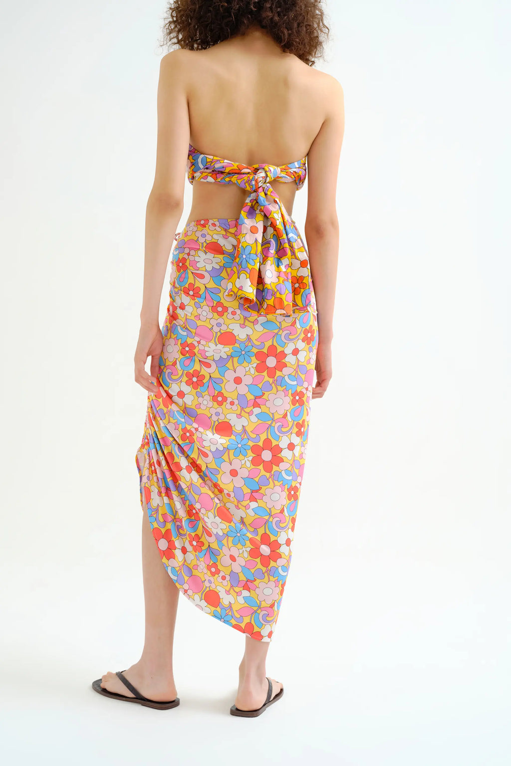 Falda midi con estampado Bloom