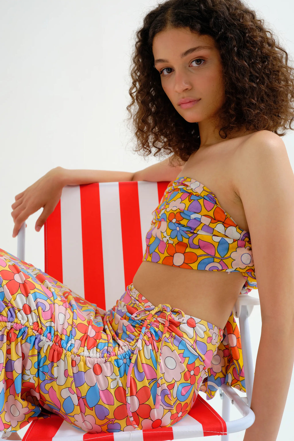 Falda midi con estampado Bloom