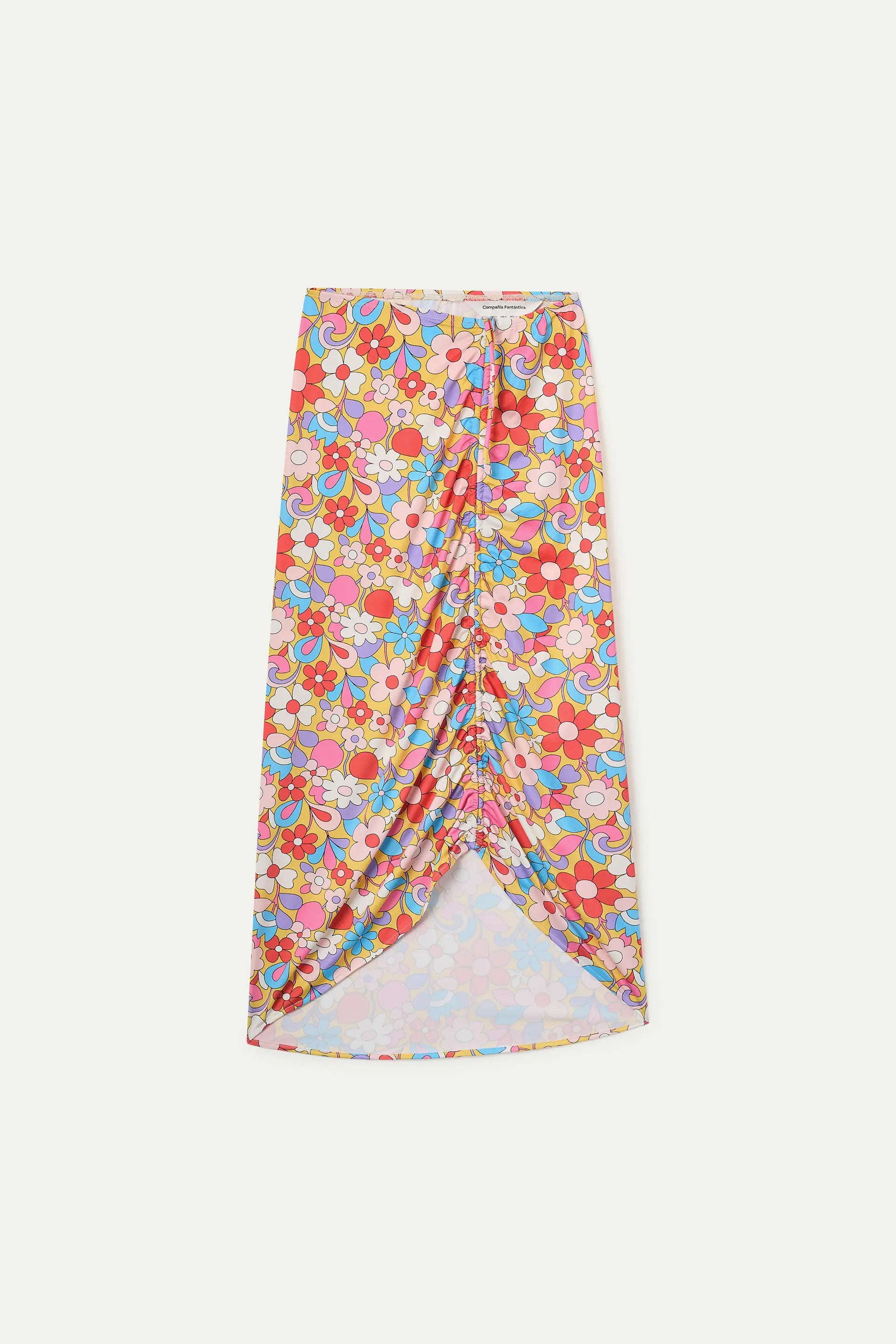 Falda midi con estampado Bloom
