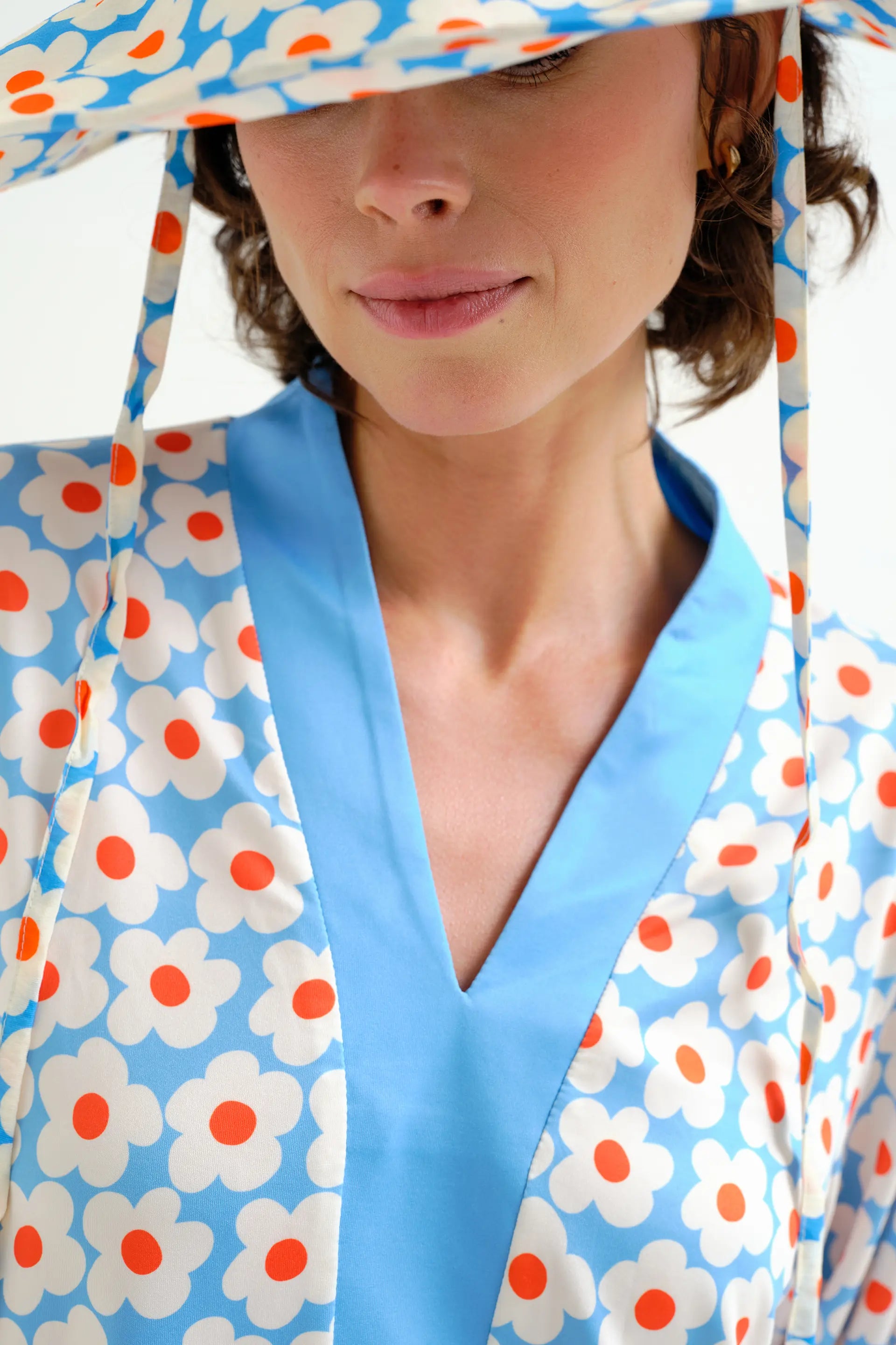 Kaftan corto con estampado Popcorn