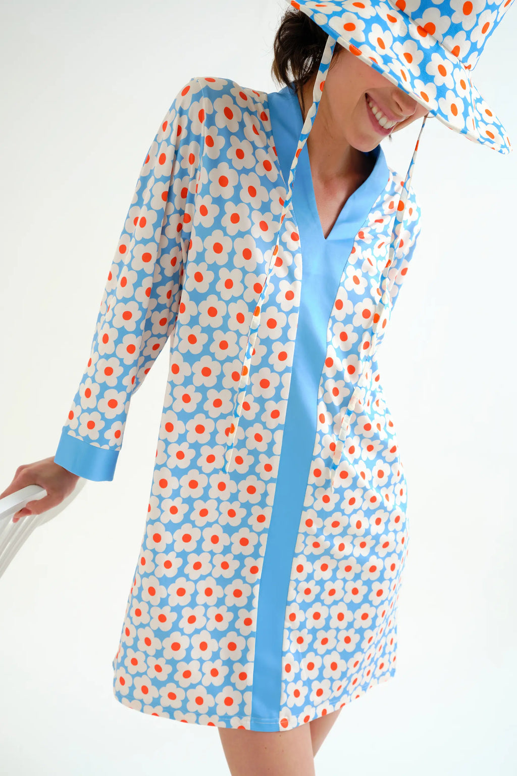 Kaftan corto con estampado Popcorn