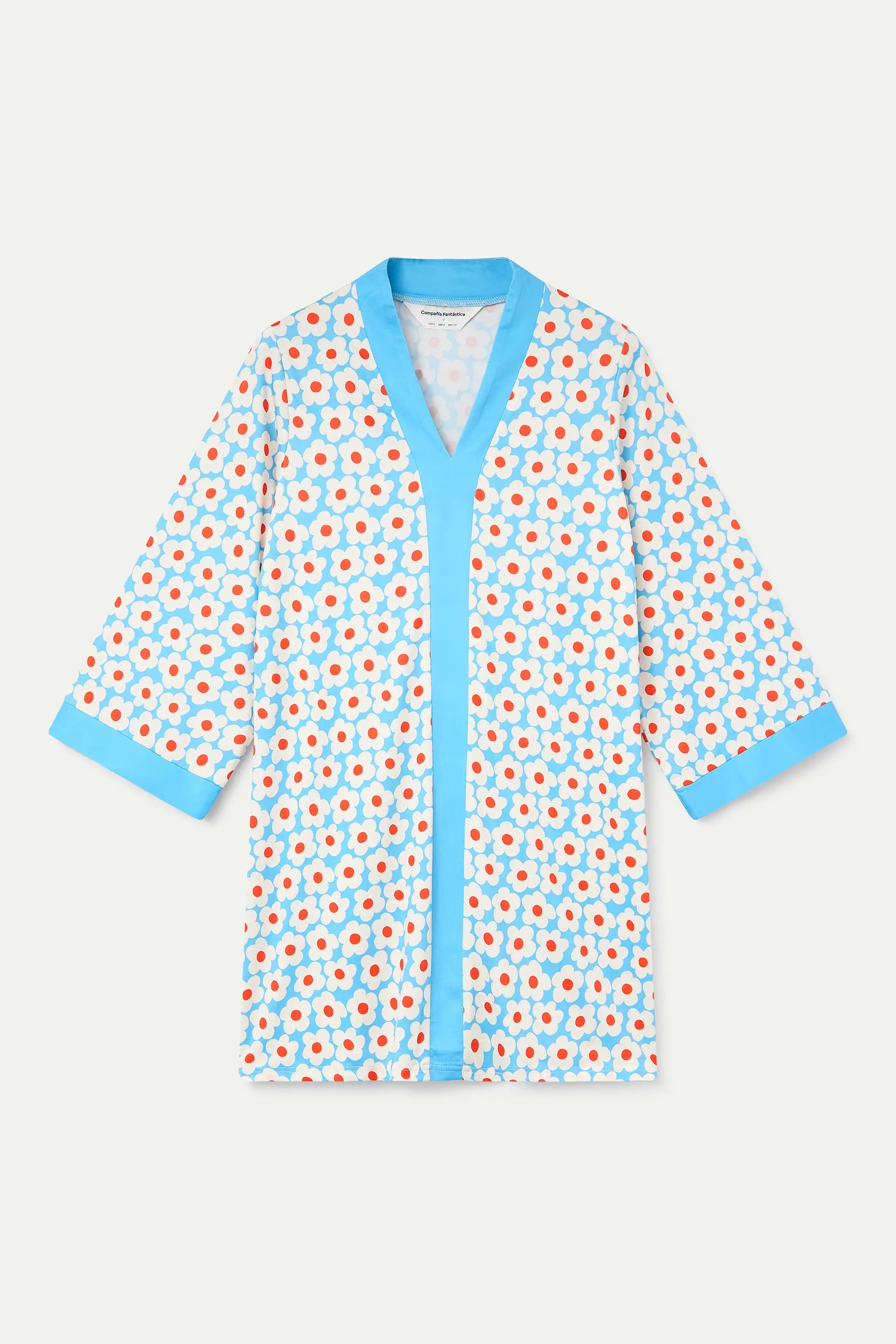 Kaftan corto con estampado Popcorn