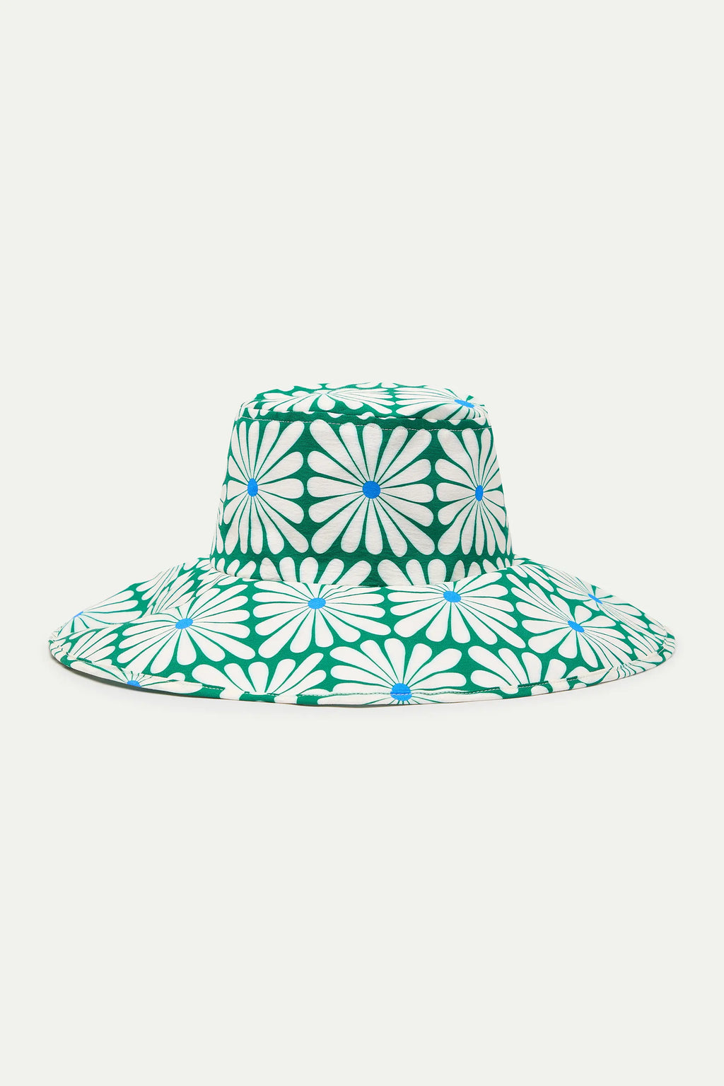 Sombrero con estampado Olive Flower Green